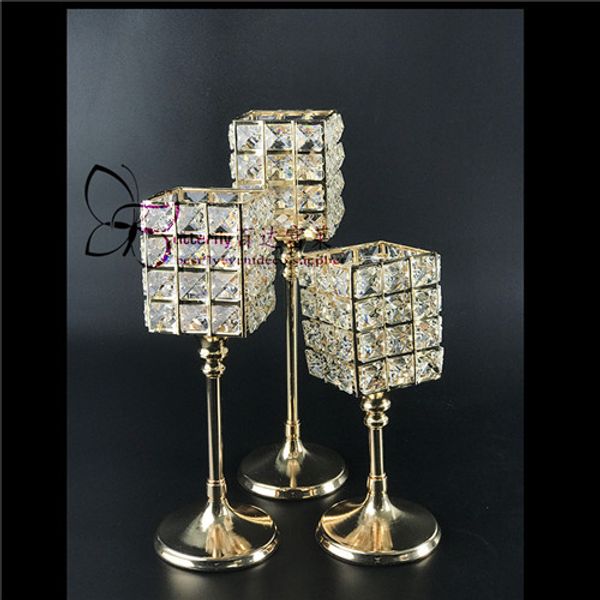 Christmas Sparkly Cylindrical Crystal Candle Holder Votive Candle