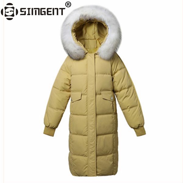 

simgent padded jacket new winter women casual loose fur collar coat woman parka mujer outwear veste femme hiver kleding sg9553, Tan;black