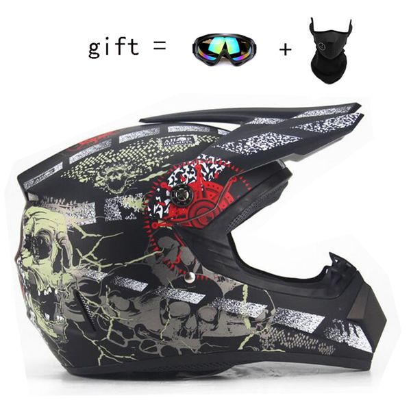 

new off road motorcycle motocross helmet full face racing motorcycle safety cartoon pirate skull man woman helmet