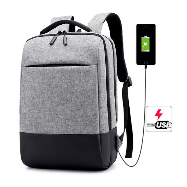 

2019 new casual men lapbackpack waterproof usb charge travel clothes storage school bag lby2019