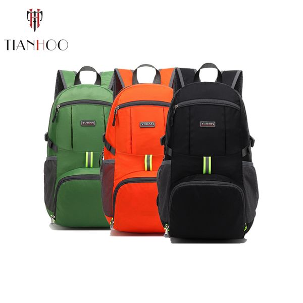 

tianhoo folding lightweight waterproof back pack large capacity outdoor leisure nylon sports travel backpacks
