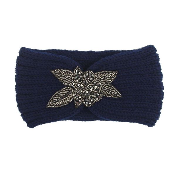 

women 2019 new twisted wide handmade knitting headband hair accessories retro bow tie hairband girls elastic, Brown