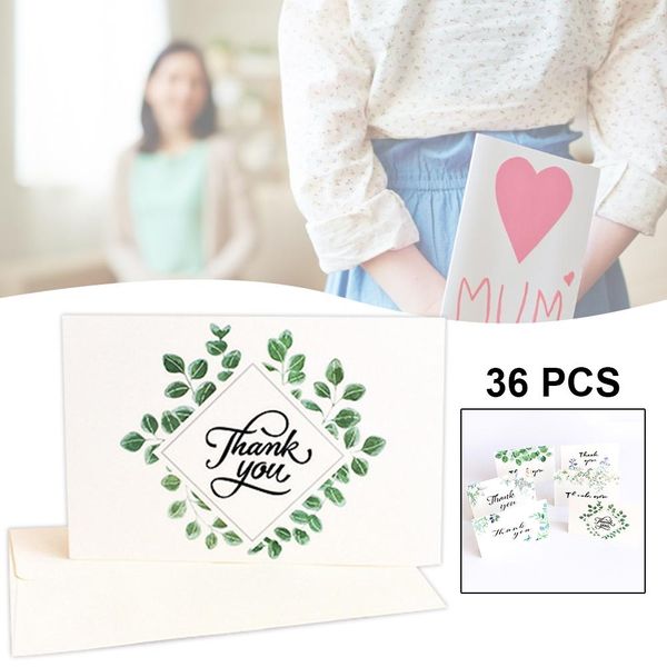 

36pcs thank you card with 36pcs white envelopes foldable greeting cards for weddings mother's day birthday graduation ceremony