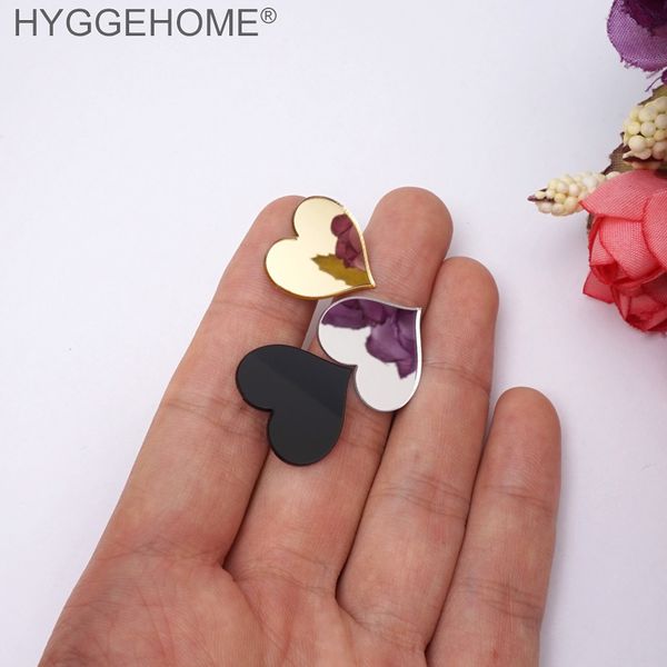 

100pieces 2cm small heart sticker wedding decor acrylic mirror sticker kid's room diy accessory party guest gifts