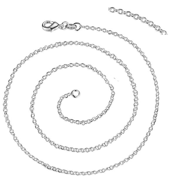 

10pcs chain silver plated fashion jewelry necklace chain 1mm 16"-30" zap002