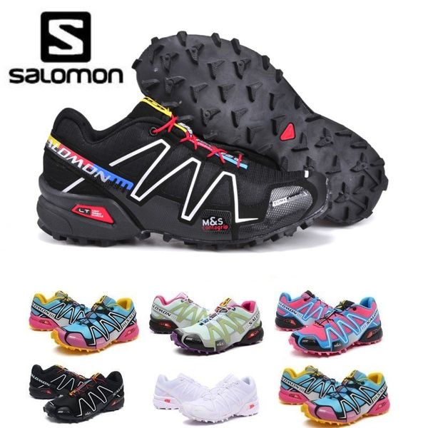

2019 Salomon Speed cross 3 CS III Running shoes Black Silver red Pink blue Women Outdoor SpeedCross 3s Hiking Womens sports sneakers 36-41