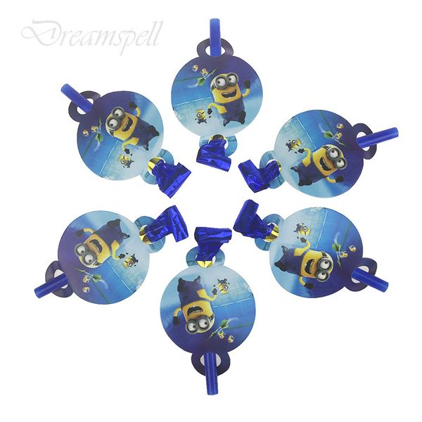 

6pcs/lot cartoon theme whistles children party funny blowing dragon blowout baby kids birthday party decor supplies