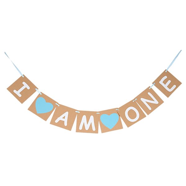 

i am one banner for boy - first birthday decorations - 1st birthday