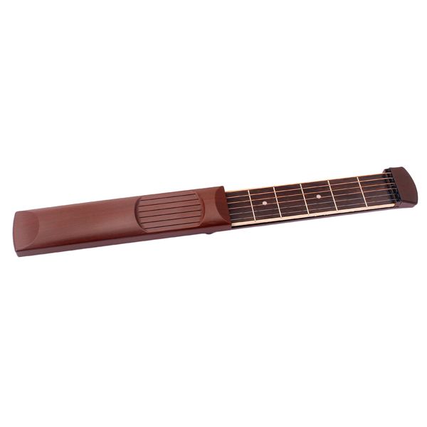 

pocket guitar practice gadget 6 fret strings model tool for beginner brown