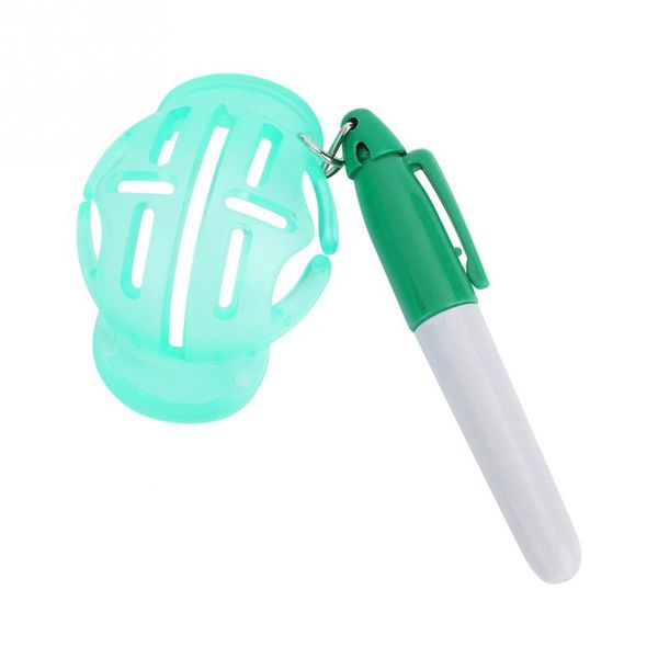 

green golf ball liner marker putting line mark drawing template alignment tool with pen golf accessories trainning aids