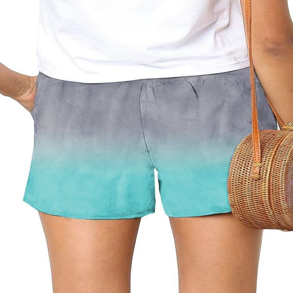 

полночь дра gradient laceup tie dye велосипед шорты высокой талией велоспорт шорты женские брюки cortos para mujer женская одежда near me, White;black