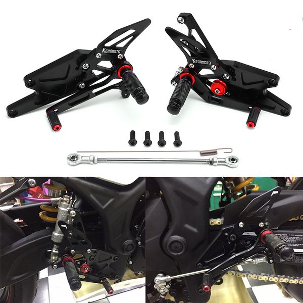 

kemimoto mt-03 r3 cnc adjustable rear set rearsets footrest for yzf r25 r3 2014-2016 & mt-25 2015-2016 new arrival