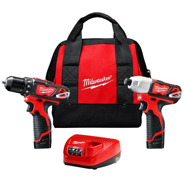 

Milwaukee 2494 22 m12 12 volt cordle power lithium ion 2 tool combo kit