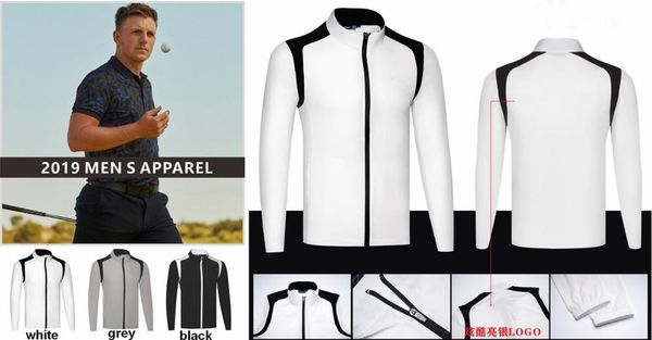 

2019 style j custom autumn men's golf jacket, Black;blue