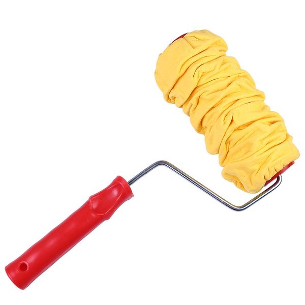 

professional 7 inch embossing brush sleeve handle roller wall art flower decor diy painting tool