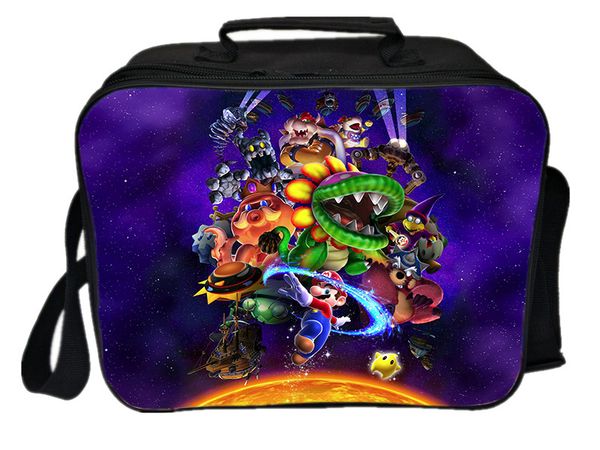 

super mario lunch bag worker tote cooler bag мужчины женщины подростки тепловая изоляция студентов новый красивый портативный ланч бокс, Blue;pink