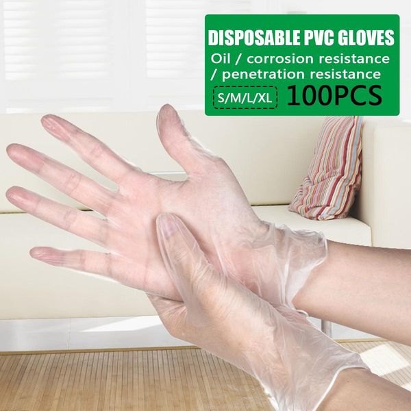 

50 100pcs disposable gloves non-slip acid and alkali laboratory rubber gloves household cleaning products y200421