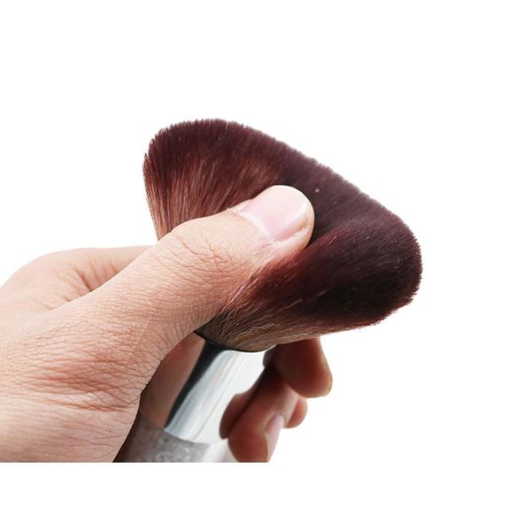 

vibrant glamour nail art polish brush dust powder remover cleaner brush soft makeup foundation acrylic nail art dotting tool, Yellow