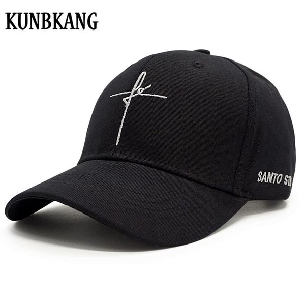 

new couple cross baseball cap men women embroidery cotton faith letter snapback dad hat casual hip hop snapback caps bone usyug, Black;white