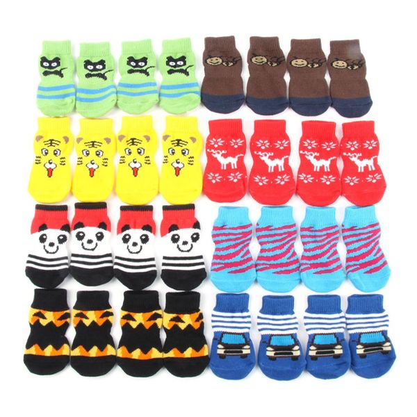 

small pet dog doggy shoes lovely animals patterns soft warm knitted socks clothes apparels for small medium large dogs