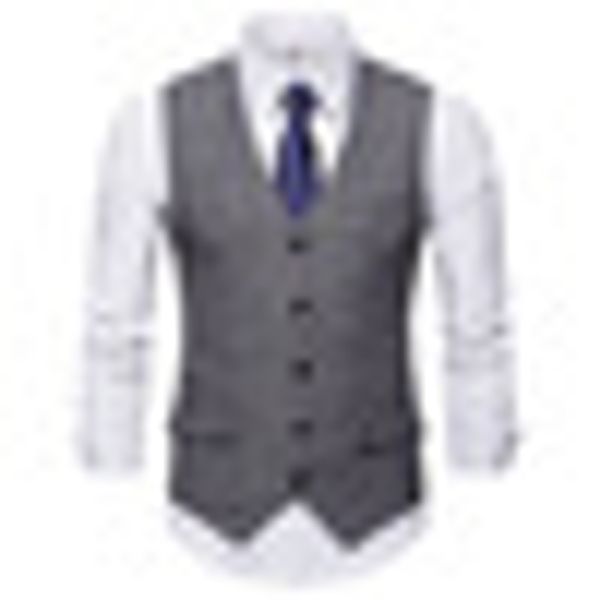 

2018 autumn men's suit vest single breasted vintage design casual style cashmere blends olid color vest brand large size, Black;white