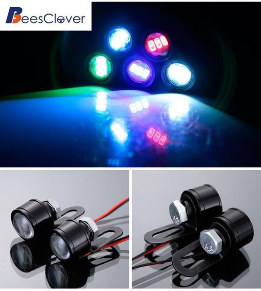 

adeeing 1 pair colorful 12 handlebar decoration lamp headlight for motorcycles bicycles colorful decoration light 12v r30
