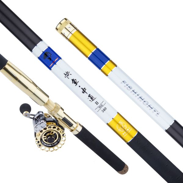 

carbon taiwan hand rod 4.5m 5.4m 6.3m spinning fishing olta with baitcast reel 28 tone hollow peche position pesca fishing canne