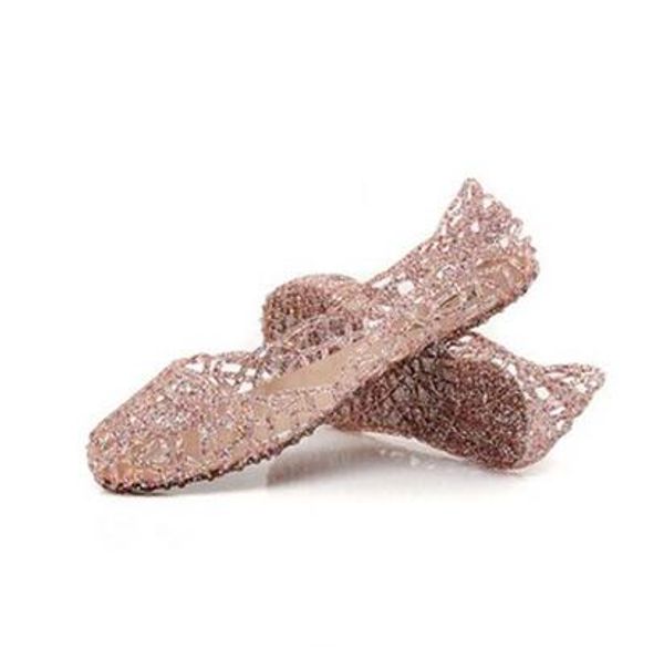 

promotions new fashion summer breathable women shoes jelly sandals nest mesh flats for women, Black
