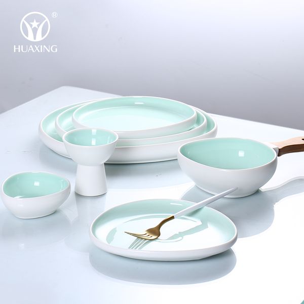 

latest popular design color ceramic dinner set dinnerware for restaurant tableware