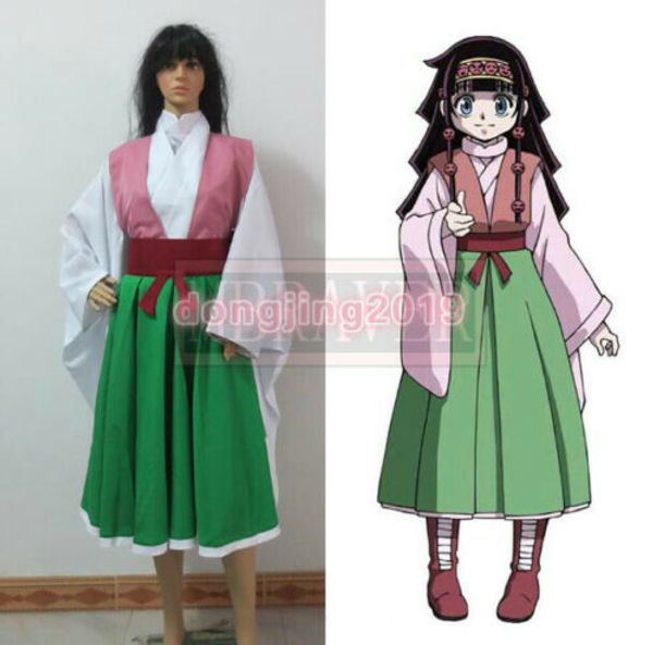 

аниме алука золдик платье alluka zaoldyeck кимоно косплей костюм, Black;red