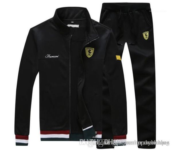 

designer tracksuits casual jacket embroidery design long pants 2pcs suits clothing sets mens autumn sports, Gray