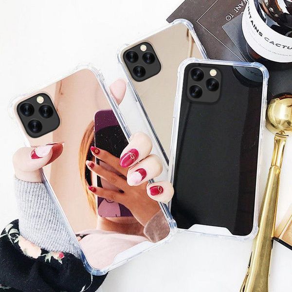 

360 градусов подушка безопасности dropproof зеркало чехол для телефона iphone 11 pro max 2019 6 6s 7 8 plus x xs xr max прозрачная мягкая си