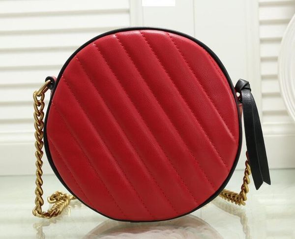 

2020 new designer purse women thread g small round bag color chain bags shoulder bag 550154 550155 7743