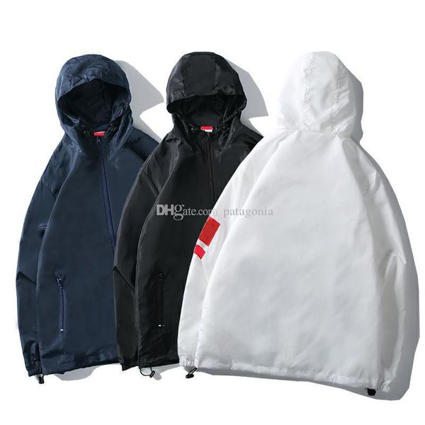 

box logo luxury mens конструктор толстовки hip casual мужчины моды толстовки высокого качества hop men sports jacket, Black