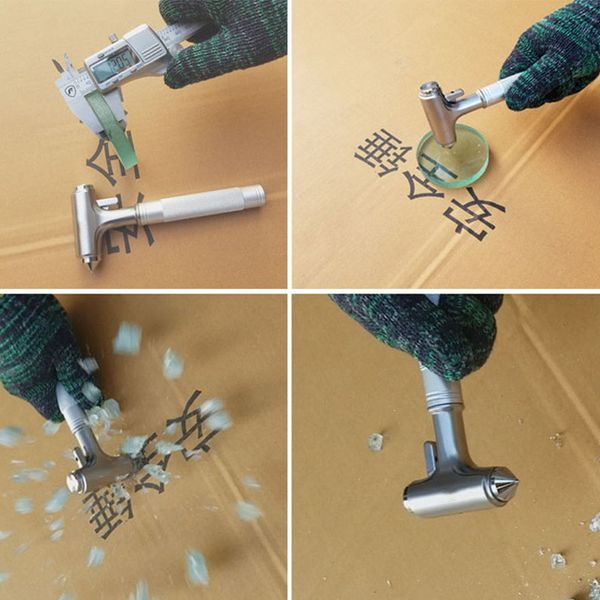 

3 in 1 metal car safety hammer car accessories interior hammer window breaker survival emergency tool ornaments auto pendant