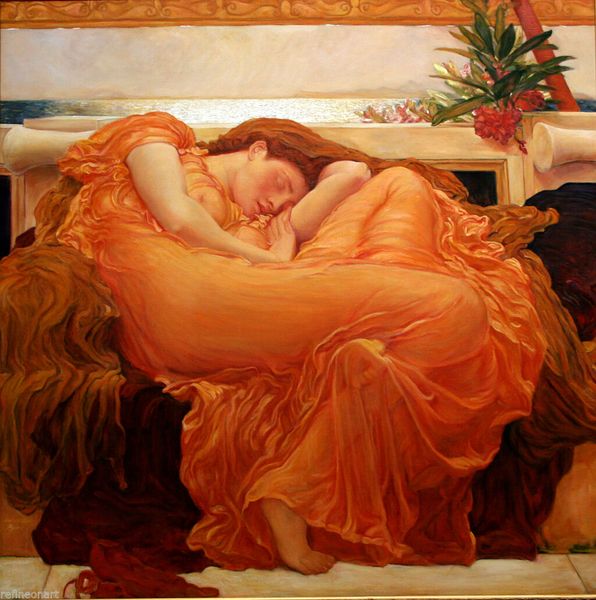 

lord frederick leighton flaming june home wall art decor handpainted &hd print oil painting on canvas wall art canvas pictures 190831