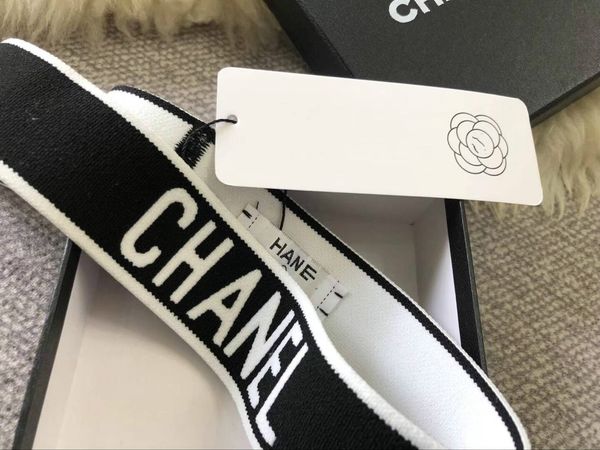 

in stock woman headband black white letters headbands brand headband for girls high quality c letters style scarf