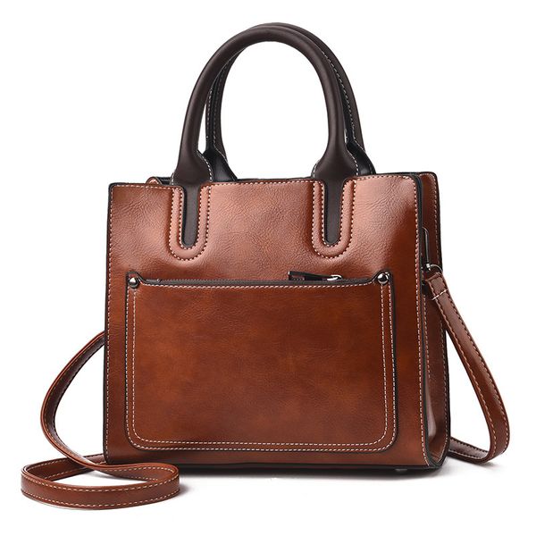 

урожай масло воск кожи плеча crossbody сумки для женщин вскользь totes для ежедневных покупок all-purpose мешочка основной сумки