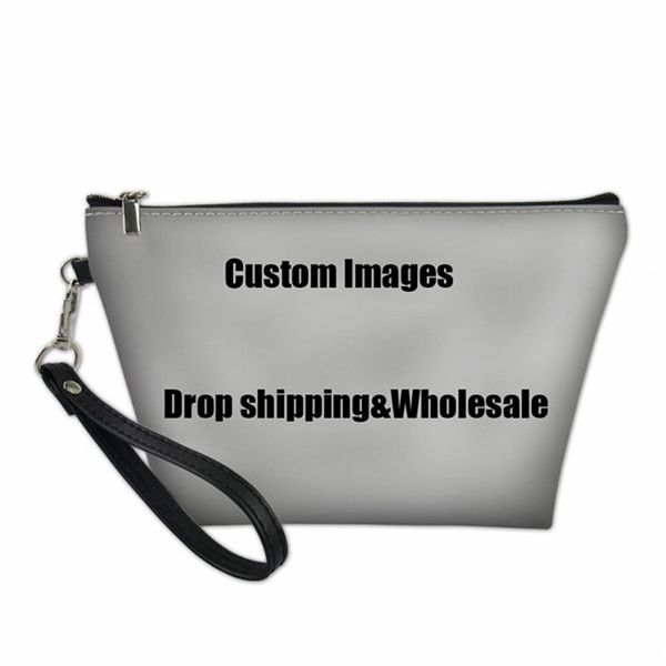 

cosmetic bags & cases custom bag for women 3d print travel toiletries pouch lovely diy makeup female storage ladies make up caseÂ bolsa