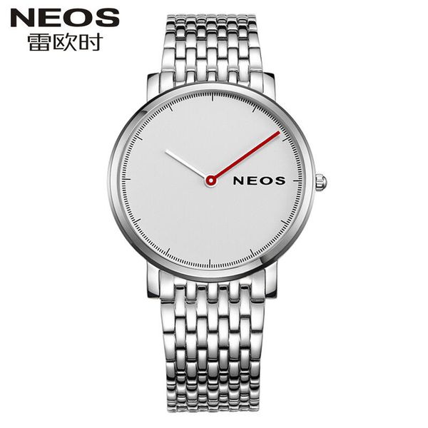 

neos ultra-thin simple fashion trend steel belt quartz couple watch waterproof men's watch ladies, Slivery;brown