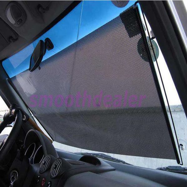 

black car auto window roll blind sunshade windshield sun shield visor 58 x125cm