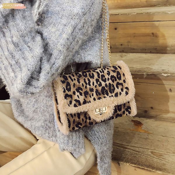

women leopard small bag wild fur bag shoulder bag messenger purses and handbags leopard velour print crossbody 15