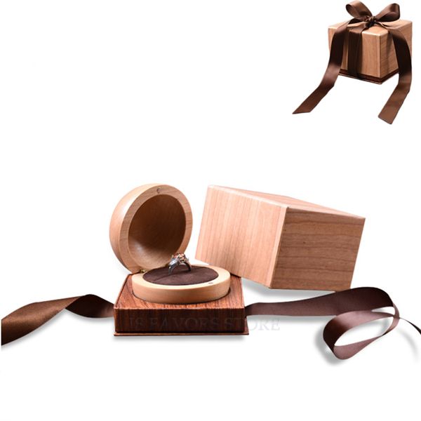 

1pcs high grade jewelry wooden anniversary engagement valentine's day wedding ring box