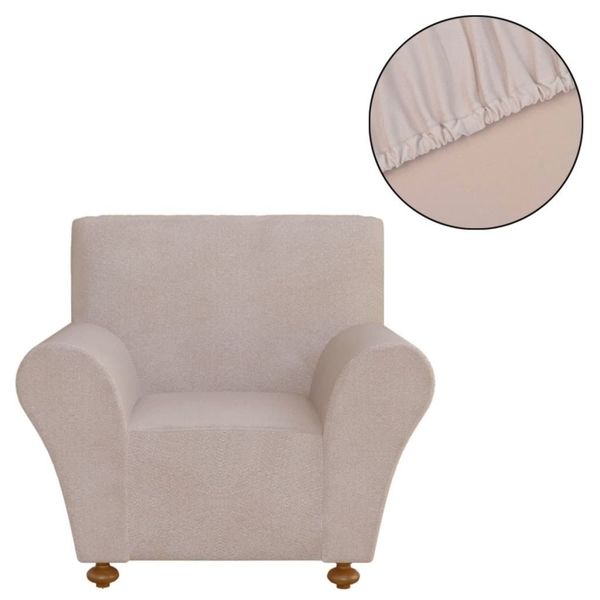 

stretch couch slipcover beige polyester jersey other home textile