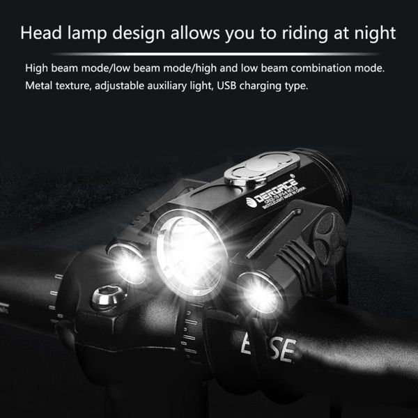 

adjustable high light bicycle headlight usb charging lamp 3 mode x3 t6 led bike head light cycling front lamp new style