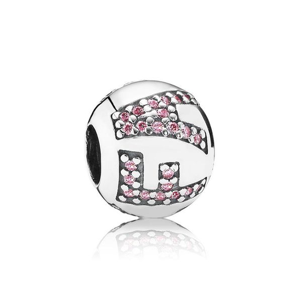 

new 100% 925 sterling silver 1:1 authentic 791417pcz charm surrounded by faith, pink cubic zirconia bracelet original women, Black