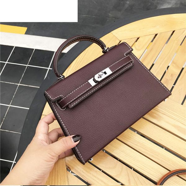 

Женские Сумки Марка Дизайнерский Замок Небольшой Soild Женщины Сумка Личи Pattern Плечо Crossbody Сумки Для Леди Сумки