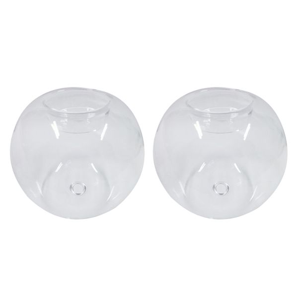

2pcs glass ball voitive tealight candle holder candlestick candlestand 8cm