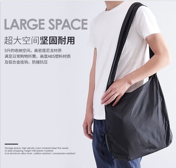 

large nylon environmental protection bag, rotatable folding shopping bag, slanted multi-functional storage box
