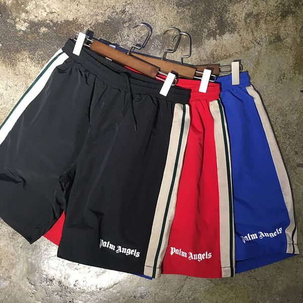 

19ss Summer Palm Angels Shorts Men Women Streetwear Mesh net Shorts High Quality Drawstring Ribbon Stretch Palm Angels